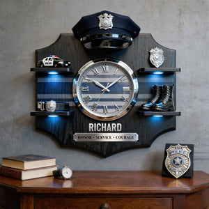 Police Appreciation Acrylic Clock – Personalized Gifts For Police Officers 01toqn271225