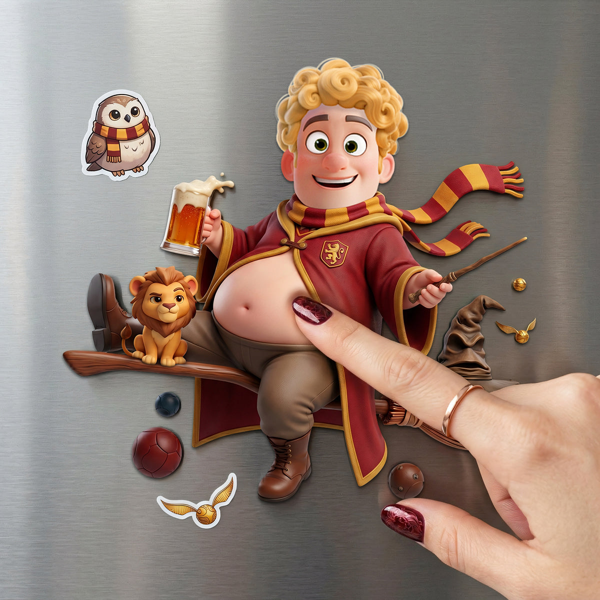 Butterbeer Funny Anti-collision Acrylic Fridge Magnet - Personalized Gifts For Him 01pata180626