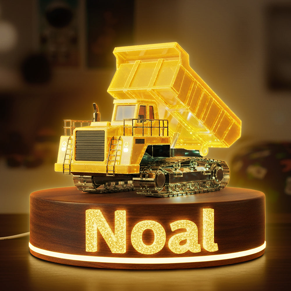 Building Construction Tractor Light Box - Personalized Gift For Kids 02HYTA061225