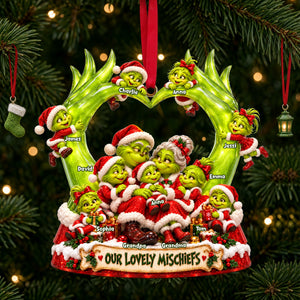 Grandparents’ Little Mischiefs Christmas Ornament - Personalized Gifts For Grandparents 03PALU250926