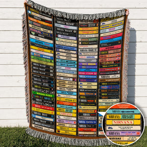 Nirvana Cassette Woven Blanket - Personalized Christmas Gifts For Rock Lovers 02huqn261026