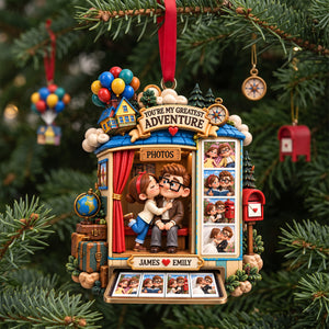 Adventurous Couple Photo Booth Ornament - Personalized Christmas Gift For Couples 05HALU220926