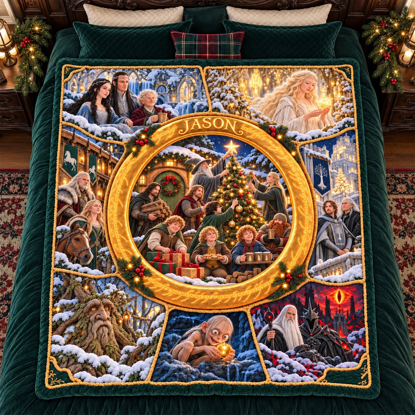 Christmas In A Fantastical World Blanket - Personalized Christmas Gifts 03haqn260926