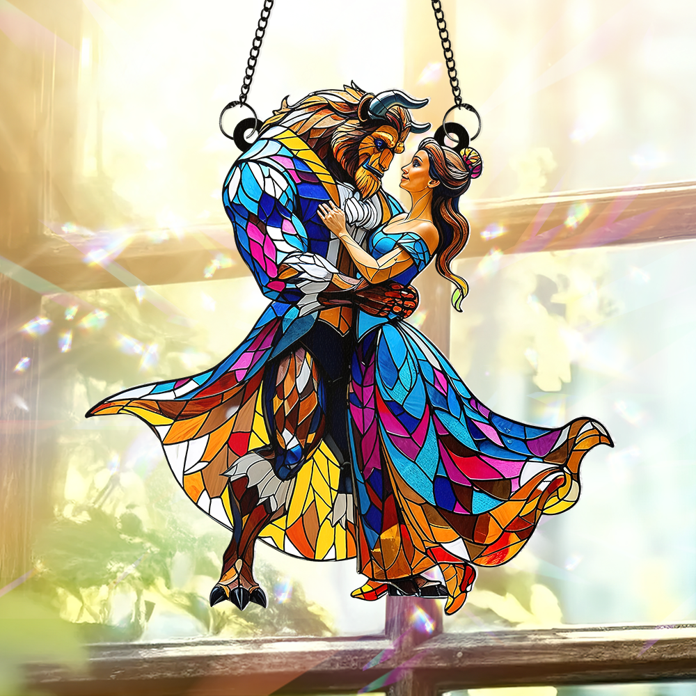 Personalized Gifts For Couple Suncatcher Ornament, Fairy Tale Romantic 06TGPU090725