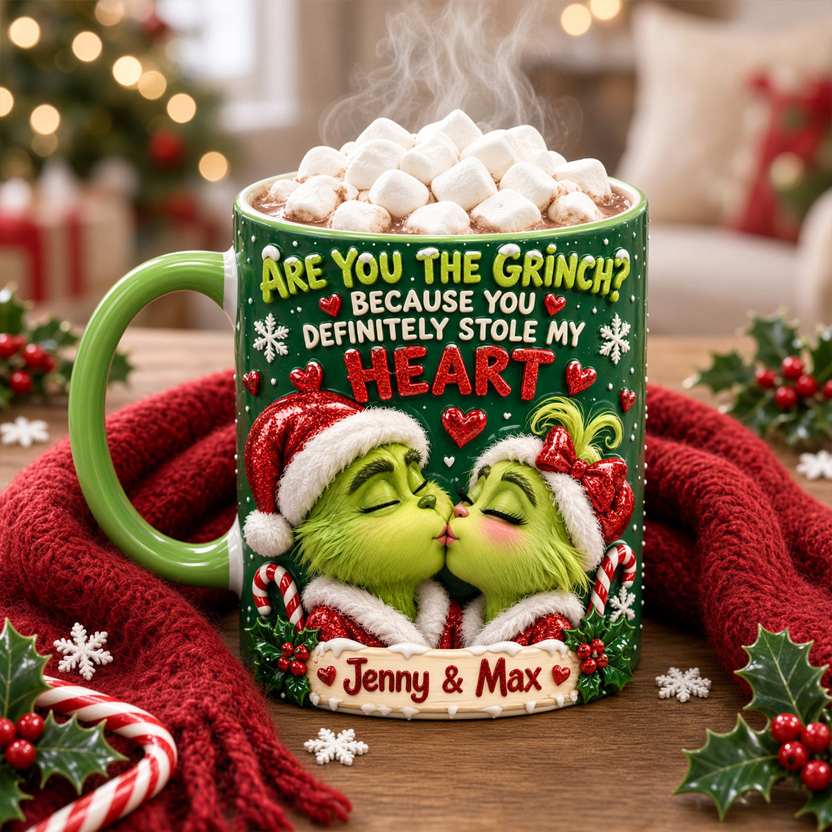 My Dear Mischief Sweetheart You Stole My Heart Accent Mug - Personalized Christmas Gifts For Couples 01hudh151026