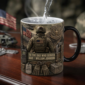 Proud Veteran Dad Magic Coffee Mug - Personalized Gifts For Dads 04TYDH290426