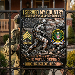 American 250th Anniversary Metal Sign - Personalized Gifts For Veteran 03kilu120326