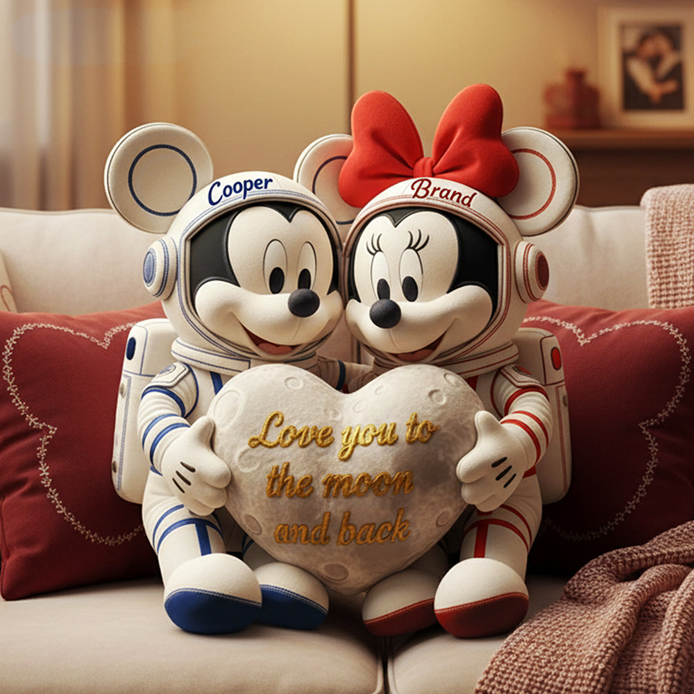 Astronaut Couple Custom Shape Pillow - Personalized Gifts For Couple 04pata151125