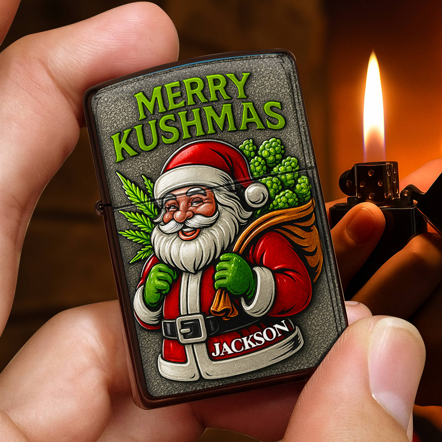 Santa’s Chill Time Lighter - Personalized Christmas Gift For Stoners 02TOLU120825