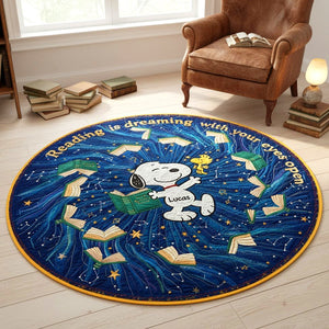 Cute Quilted Round Mat Personalized Gifts For Book Lovers 06totn061125