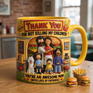 Fun Mom With Most Patience Yellow Accent Mug - Personalized Mother's Day Gifts For Wife 05QHTN240426HG