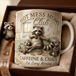 Hot Mess Raccoon Mom, Personalized Gifts For Mom 01QHDT280226