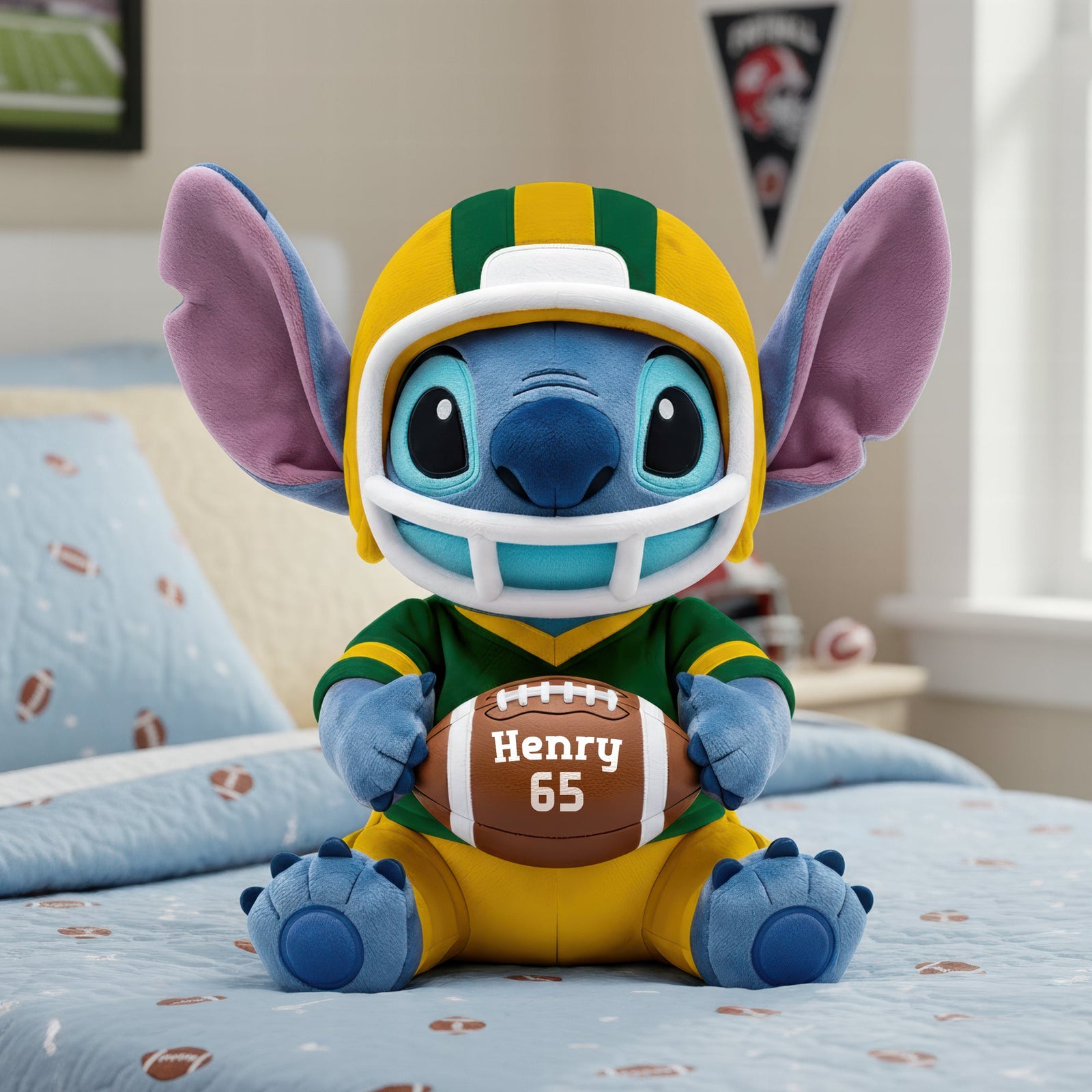 Energetic Blue Character Pillow - Personalized Gift For Sport Lovers 01HUQN131225