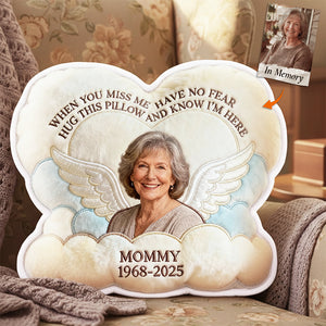 Miss The Angel In Heaven Shaped Pillow, Personalized Keepsake To Remember Loved One 03qhta221225