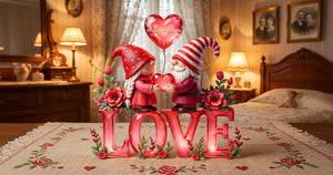 Sweet Gnome Couple Plaque - Personalized Gift For Couples 04PAMG280126