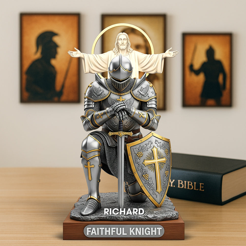Christian Faithful Knight Acrylic Plaque – Personalized Christmas Gifts for Christian 04huqn290725