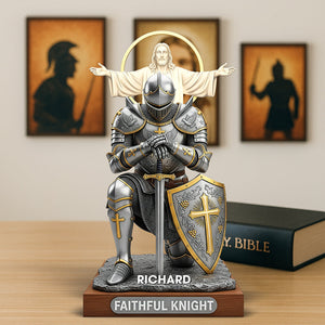 Christian Faithful Knight Acrylic Plaque – Personalized Christmas Gifts for Christian 04huqn290725