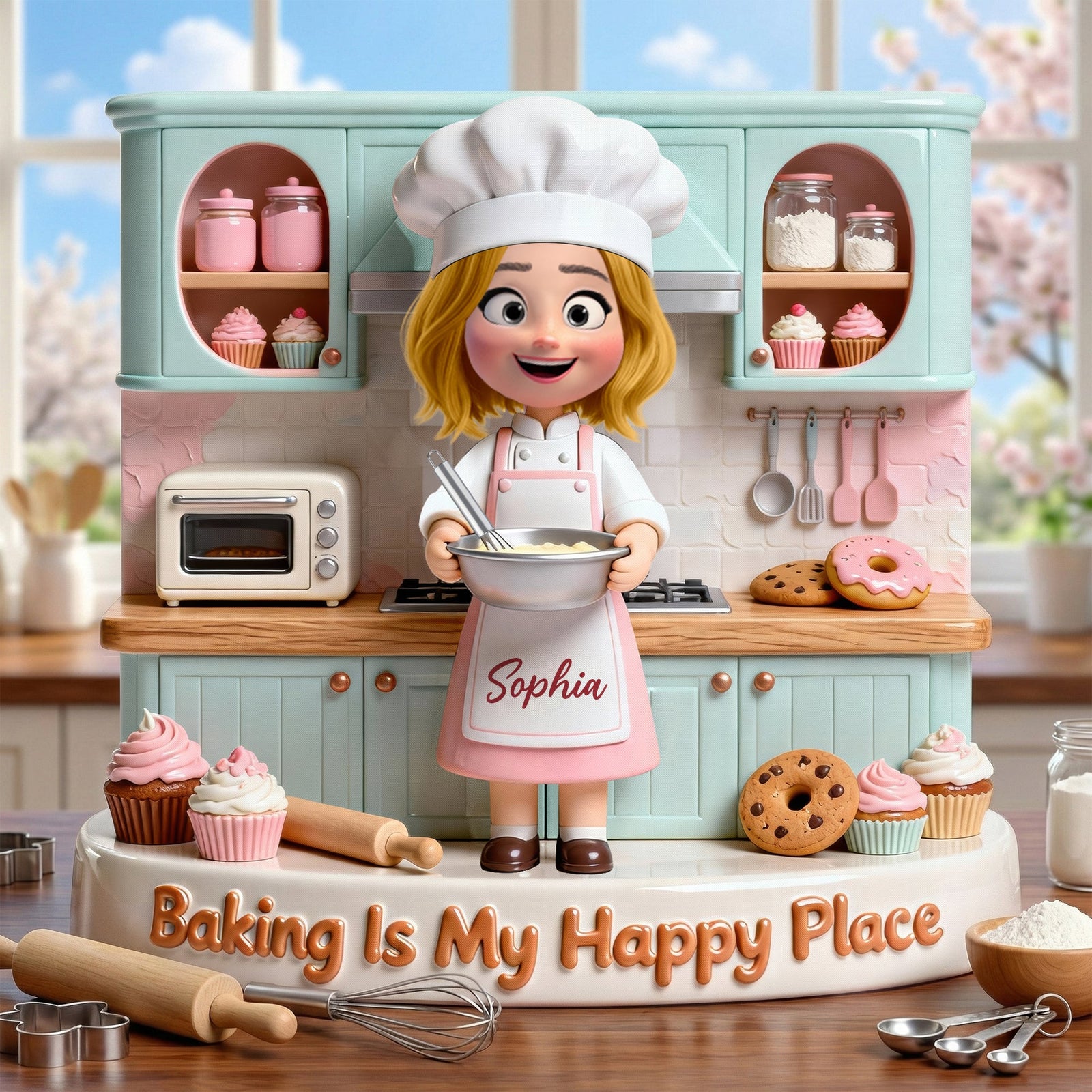 Baking Girl Acrylic Plaque - Personalized Gifts For Baking Lovers 01pgqn090226