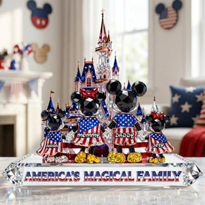 Proud American Family Acrylic Plaque – Personalized Gift For Family 07ohlu090626