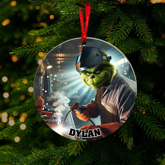 Personalized Gifts For Welder Ornament, How The Welder Saved Christmas 04QHLU041124 - Ornament - GoDuckee