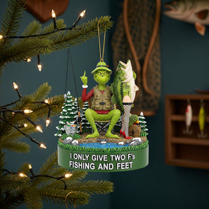 Fishing & Feet Christmas Ornament, Personalized Gifts For Fishing Lover 03qhqn290825