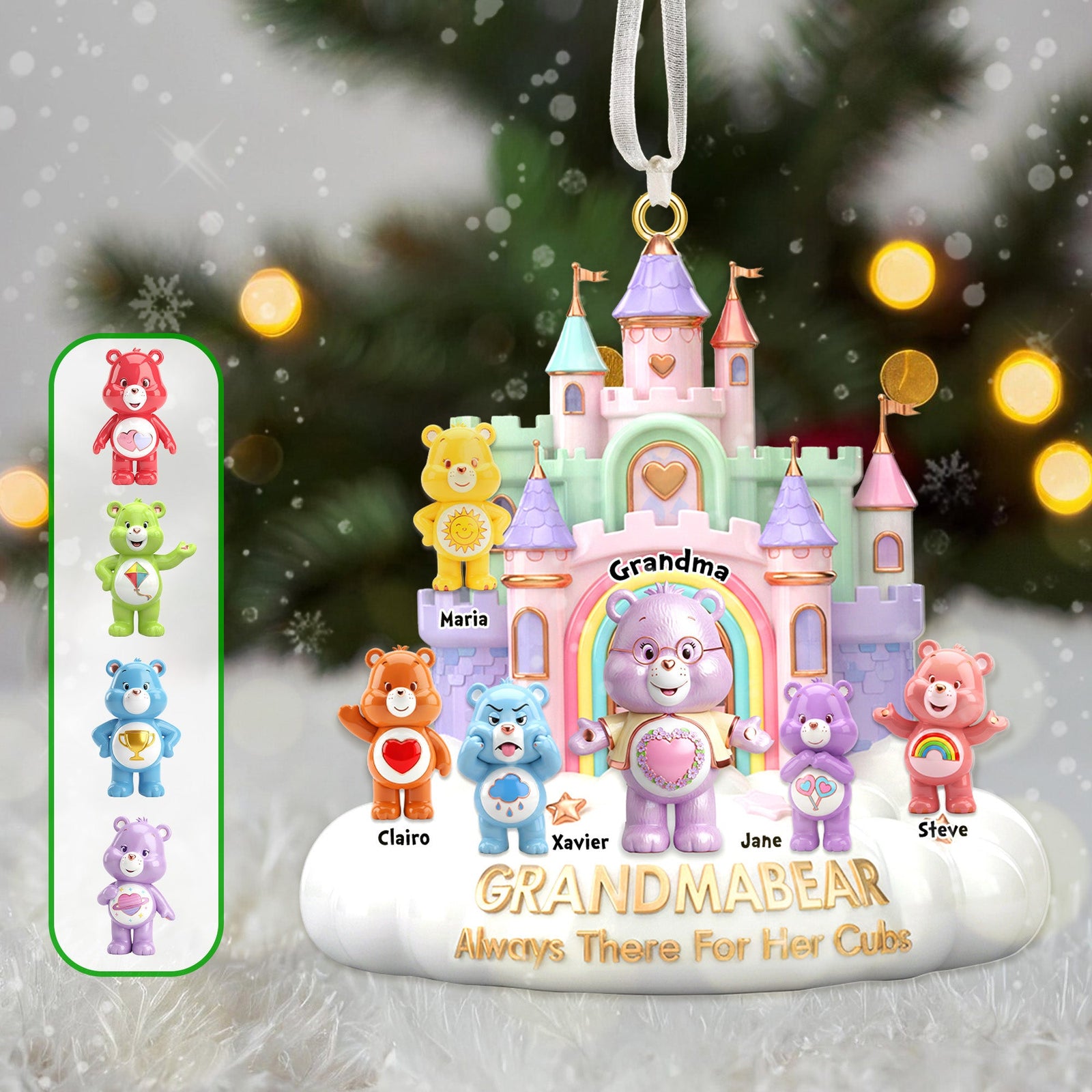 Cute Cubs Ornament - Personalized Gifts For Grandma, Mom Christmas Ornament 02NAMG041025