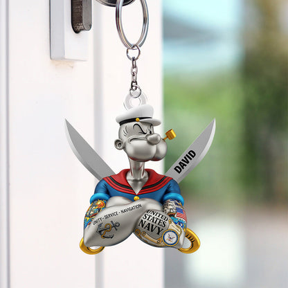 Holiday Heroes Keychain – Personalized Christmas Gifts For Proud Veterans 02natn180625