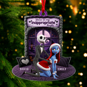 Spooky Couple Christmas Ornament - Personalized Gifts For Couple 01OHQN110826