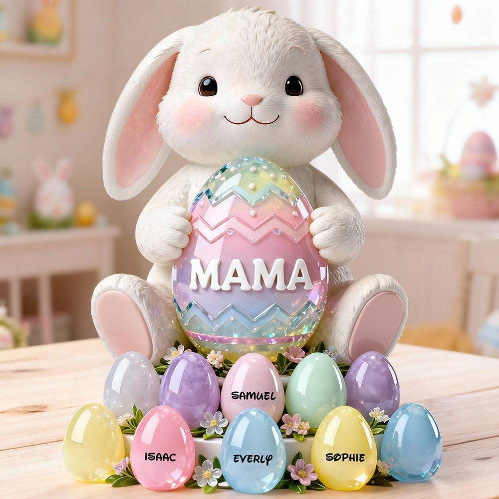Bunny Egg  Acrylic Plaque - Personalized Easter Day Gifts 01TODT040226