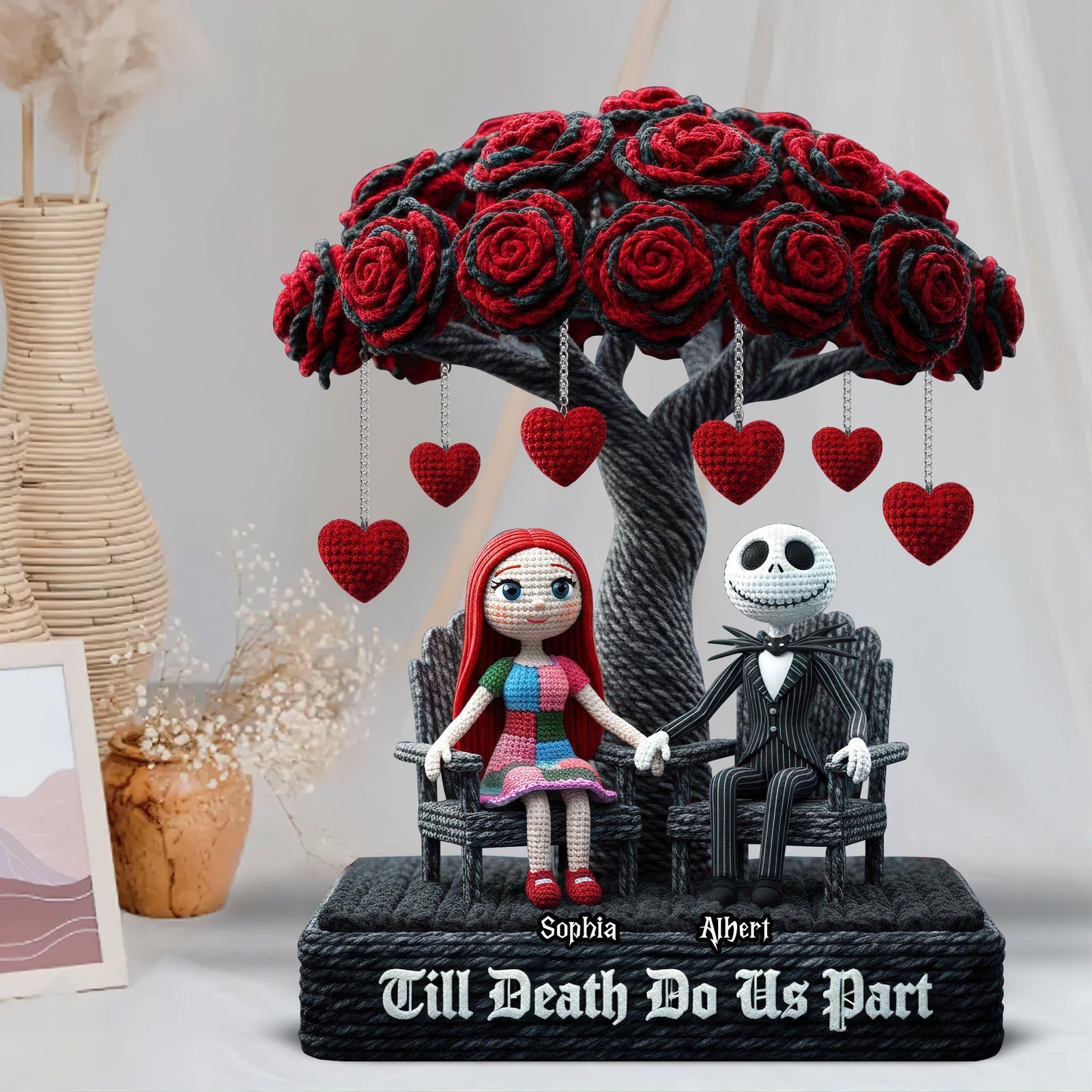 Skeleton Couple Plaque - Personalized Gifts For Couple 07toqn181225
