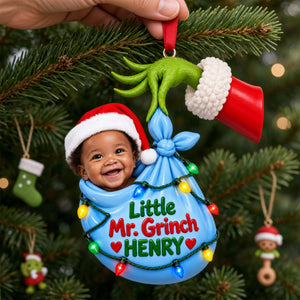 Wrapped in Holiday Cheer Ornament - Personalized Custom Photo Gift For Kids 05HULU141026