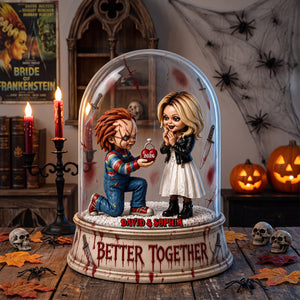 Horror Couple Better Together Acrylic Plaque - Personalized Halloween Gifts For Couples 01ohtn120826