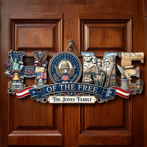 Proud Anniversary Home Of The Free Acrylic Sign, Personalized Decor Gifts For Patriots 04qhqn020626