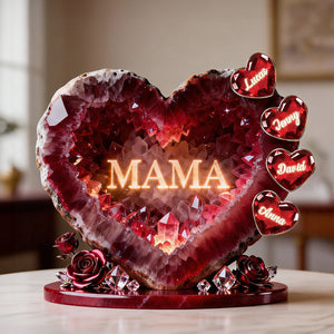 Mommy Heart Acrylic Plaque - Personalized Gifts For Mom 02hytn050226
