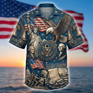 Proud American Anniversary Hawaiian Shirt – Personalized Gift for Patriots 03qhqn250226