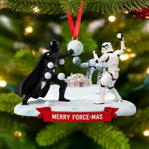 Galactic Snowball Fight Ornament, Personalized Christmas Gifts For Movie Fans 03qhtn091025