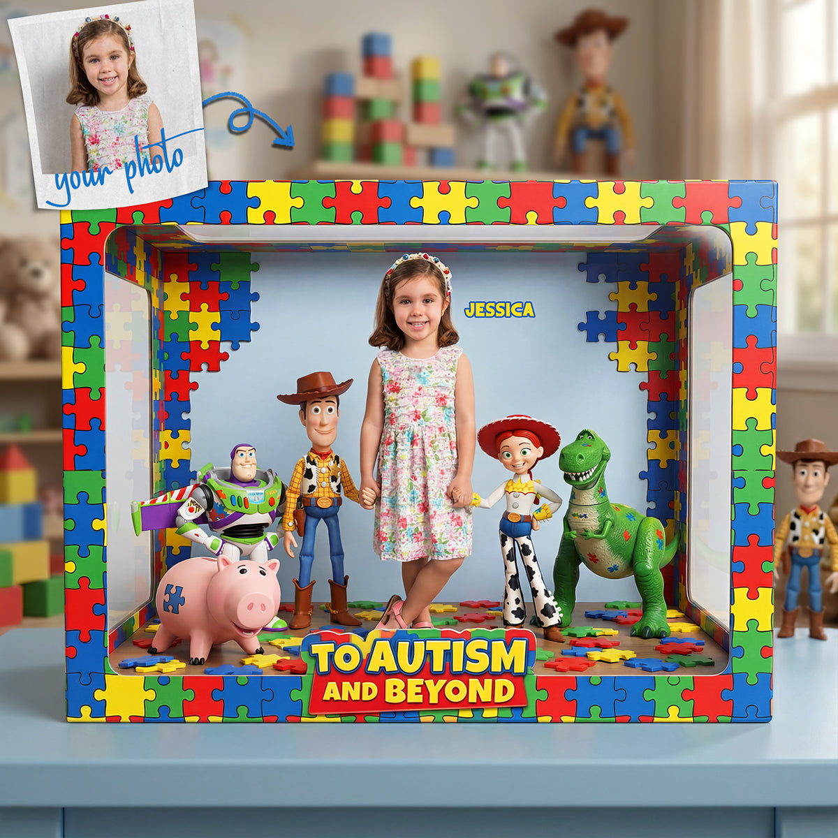 Lovely Autism Kids Acrylic Plaque - Custom Photo Gifts For Autism Awareness 03nata260326