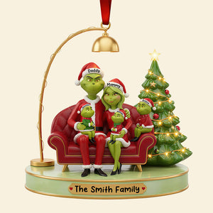Funny Green Family Christmas Ornament - Personalized Gifts For Family 01ohqn251025