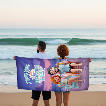Summer Couple Beach Towel - Personalized Gifts For Couple 01pgmg140725hg