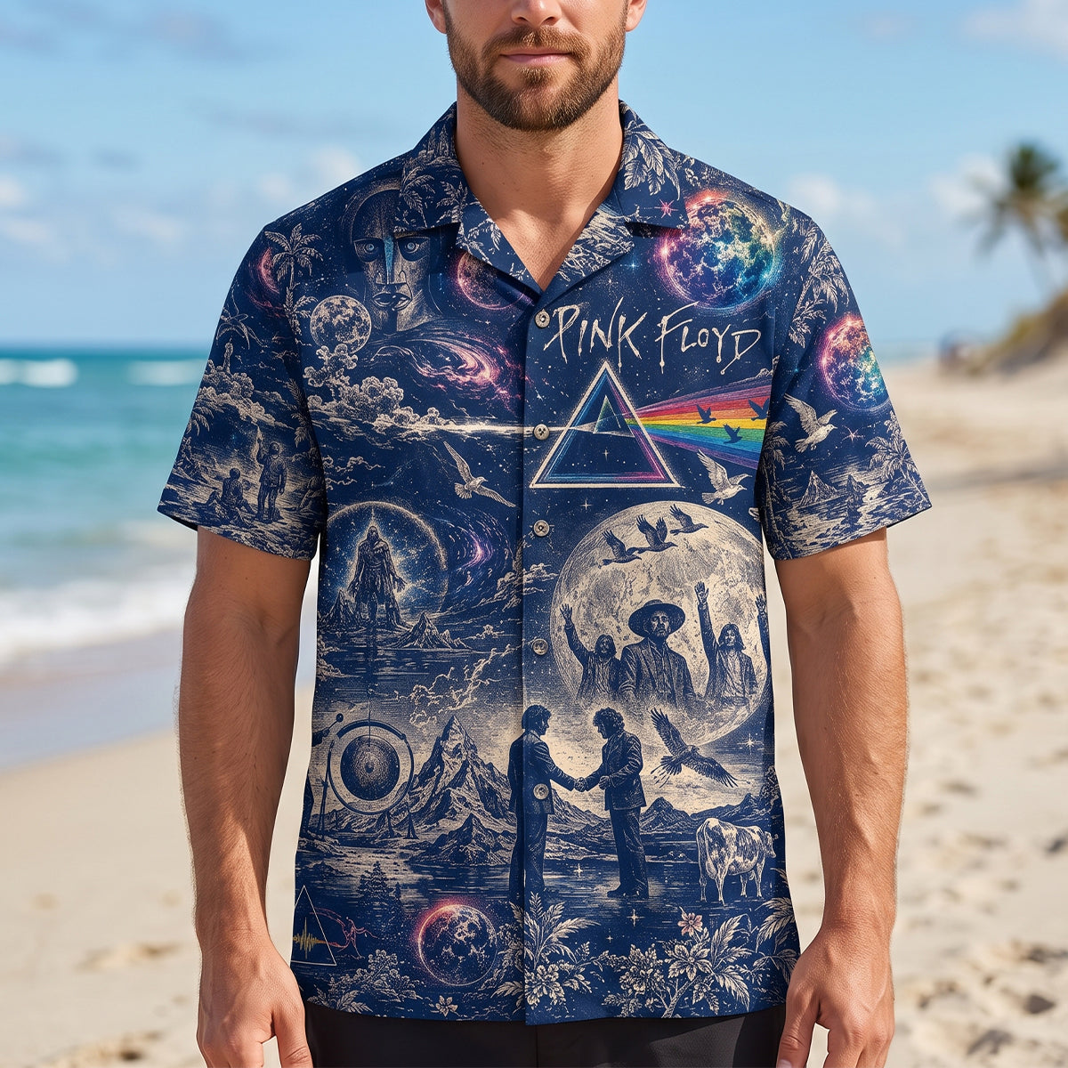Pink Floyd Hawaiian Shirt - Personalized Rock Band Gift 04natn040726