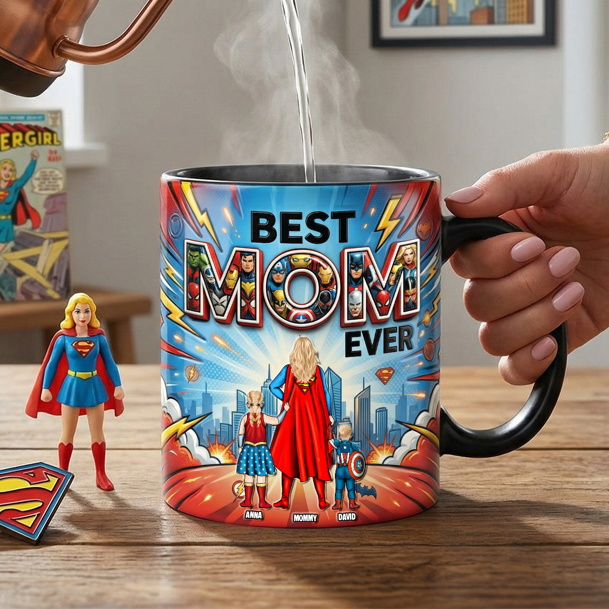 Mom Boss Energy Magic Ceramic Coffee Mug - Personalized Gifts For Mom 04NATN100426
