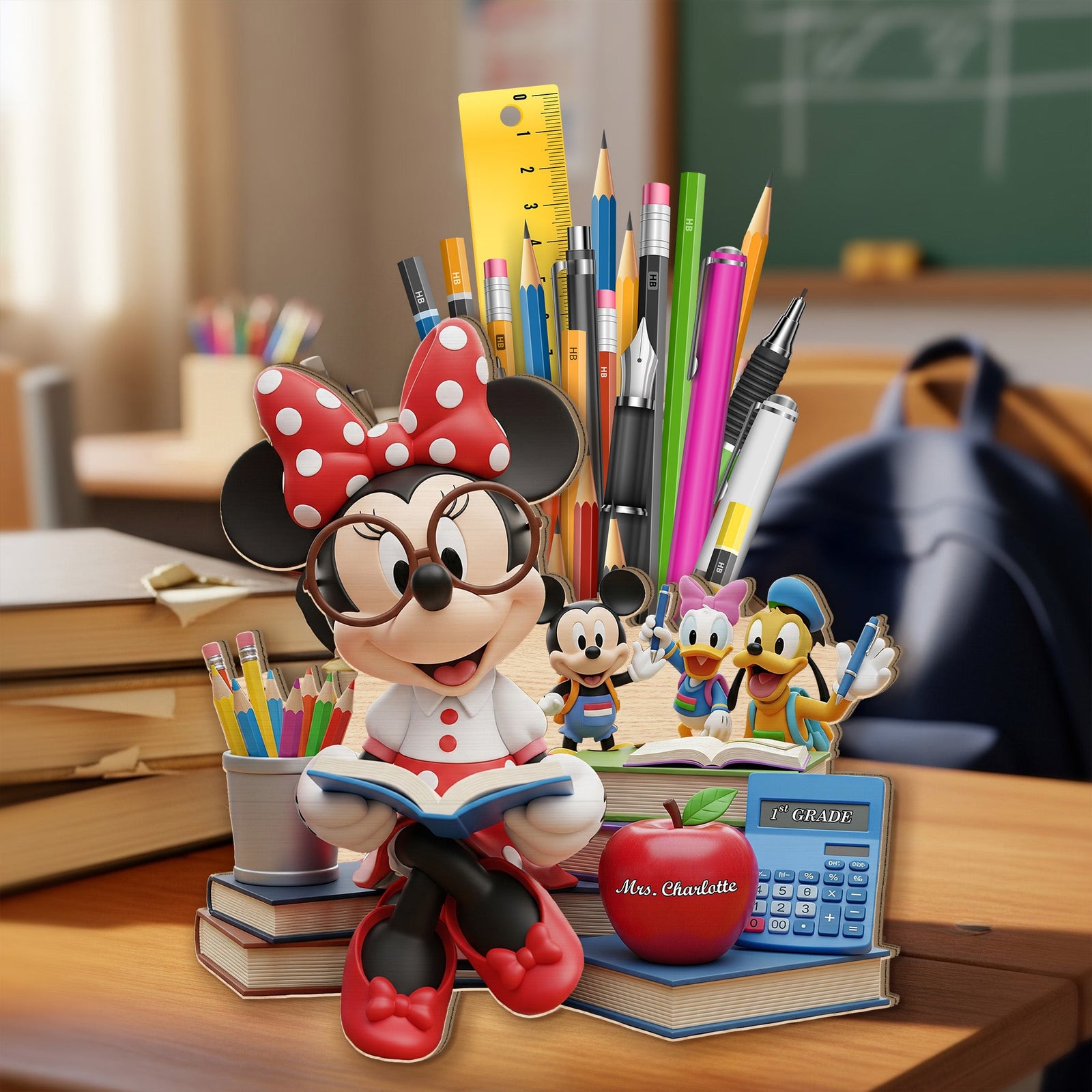 Cute Teacher Pen Holder - Personalized Gifts For Teachers 03pamg050825