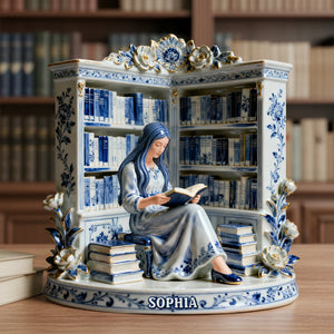 Reading Girl Acrylic Plaque – Personalized Gifts For Book Lovers 01naqn191225