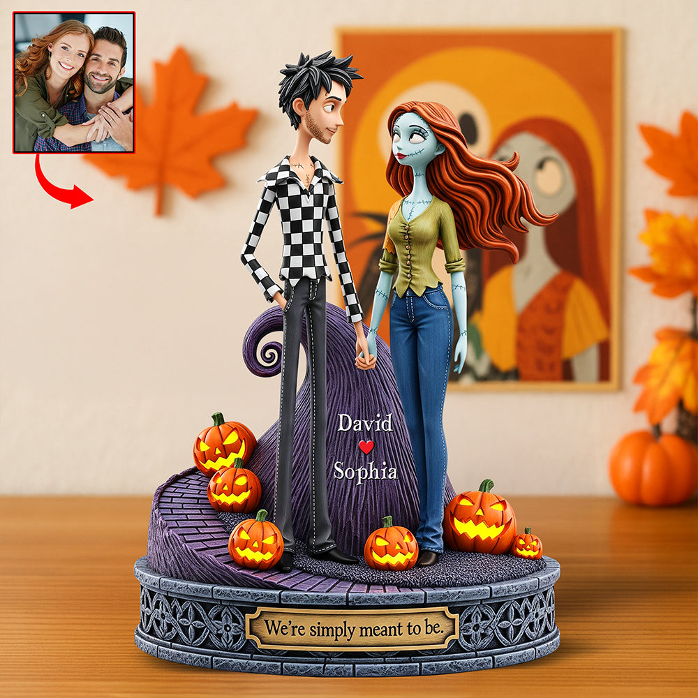 Spooky Couple Acrylic Plaque - Custom Photo Halloween Gifts For Couple 04naqn180825