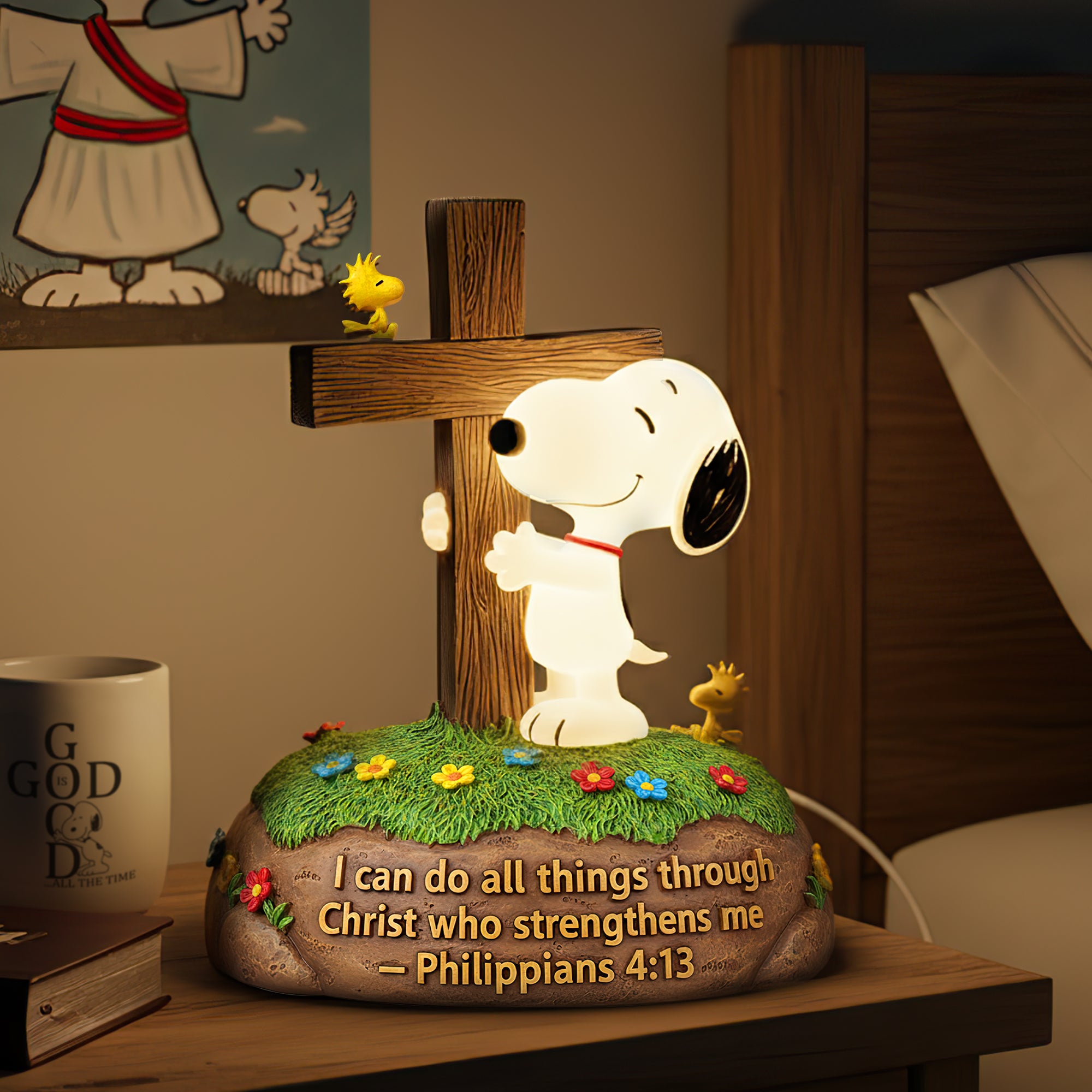 Faithful Buddy Cross Acrylic Light Box - Personalized Gift For Christians 01HULU311025