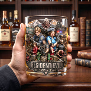 30 Years of Survival Round Glass - Personalized Gifts 04tytn220626