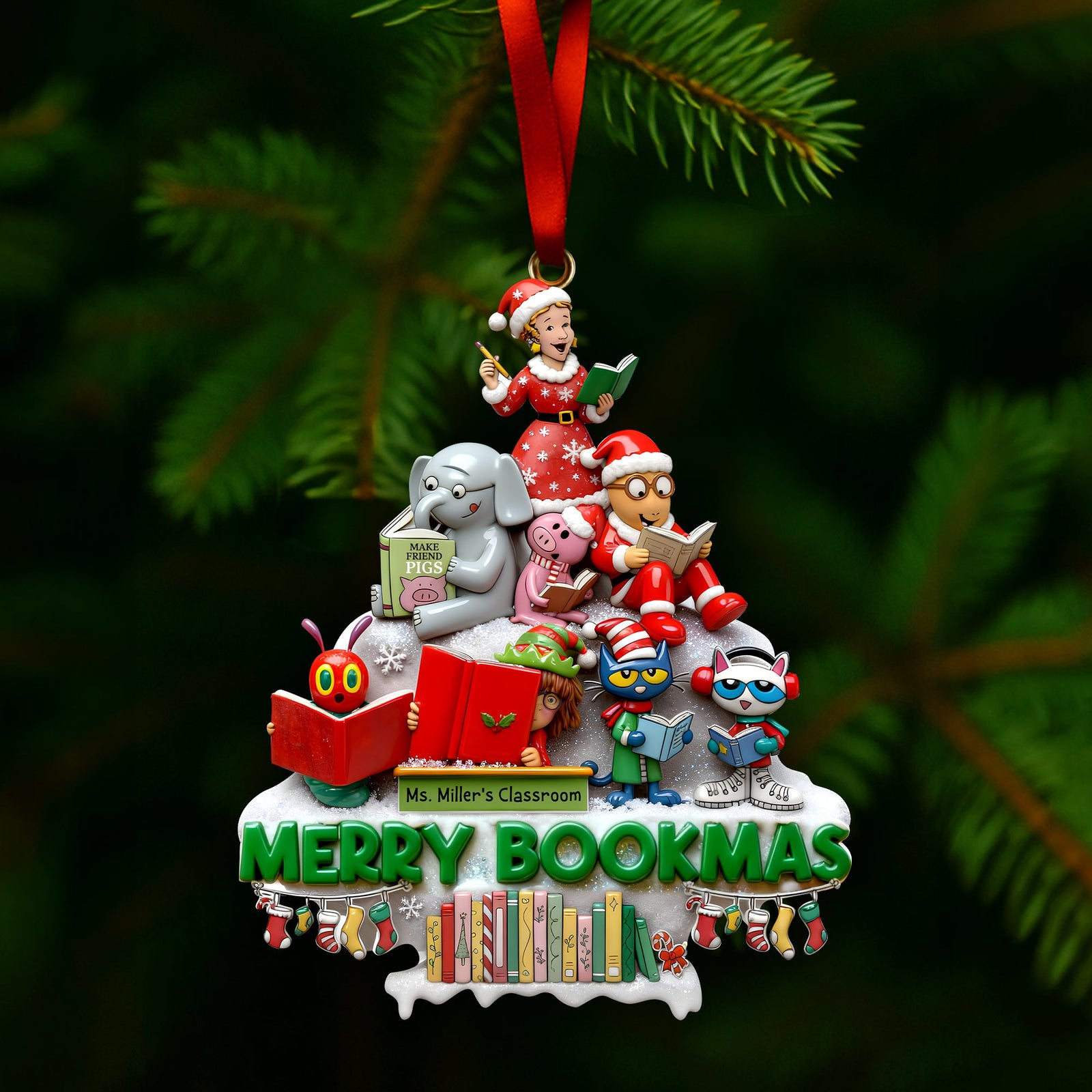 Cute Children Friends Classroom Decor Ornament, Personalized Gifts For Teachers 02QHLU231125