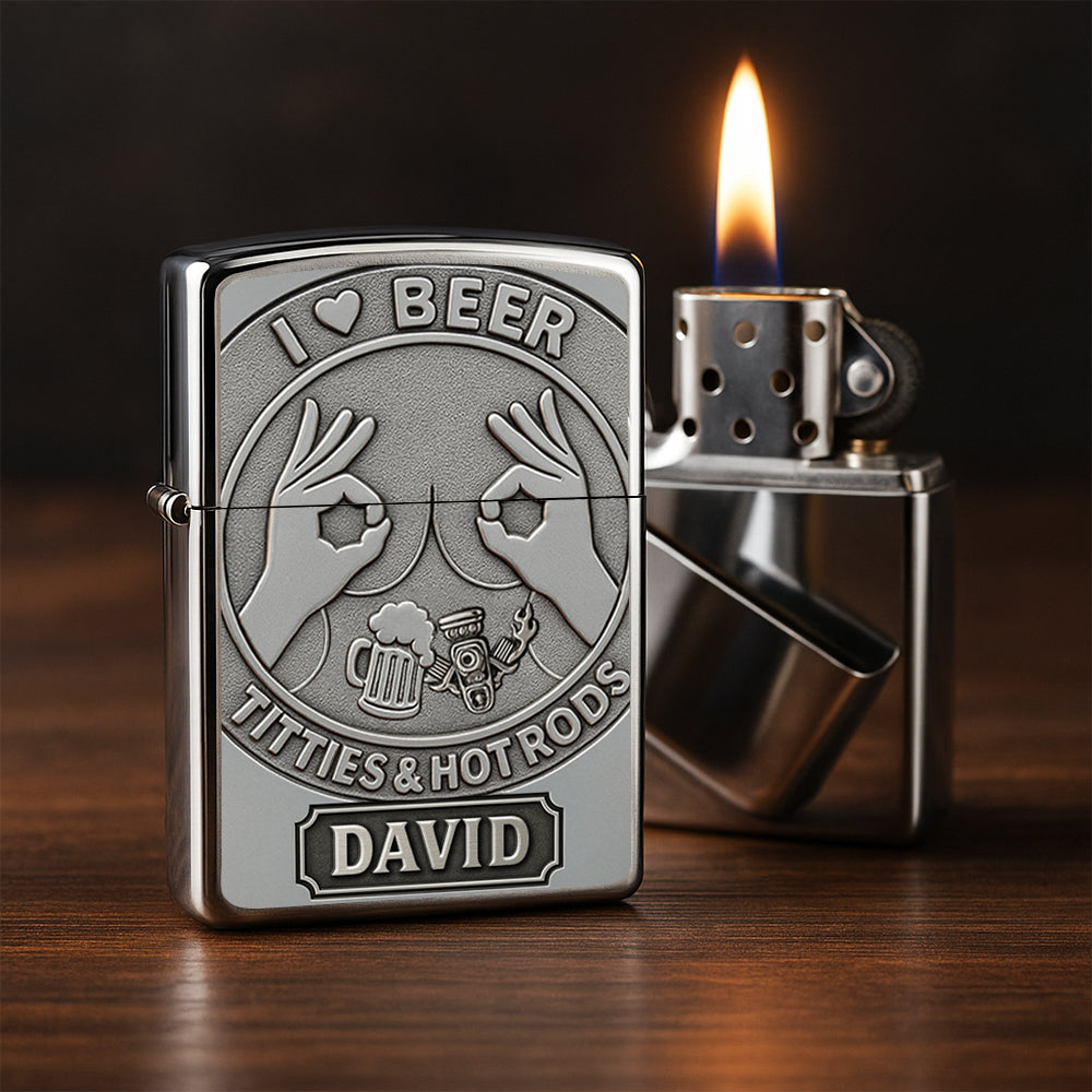 Man Humor Hot Rod Lighter, Personalized Gifts For Hot Rod Lovers 01qhdt110825