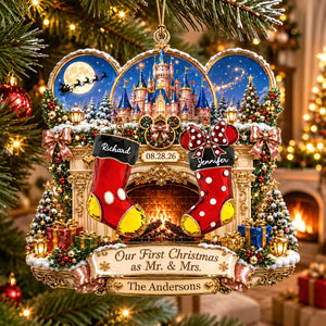 Newly Married Couple Christmas Ornament - Personalized  Gifts For Couple 03naqn030926