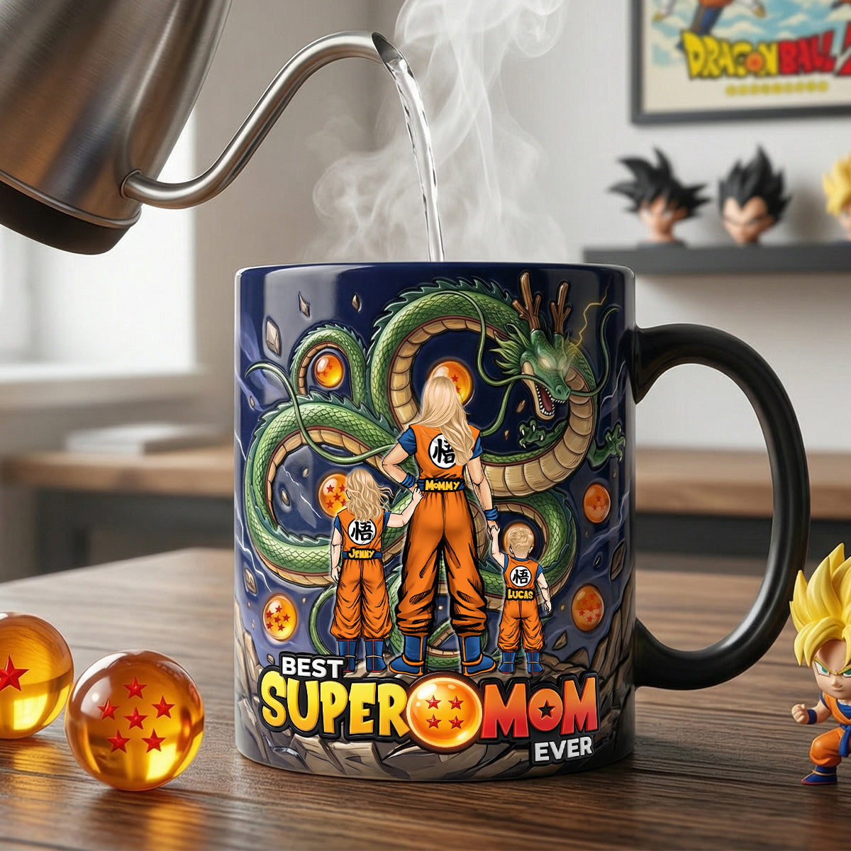 Legend Warrior Mom And Kids Magic Ceramic Coffee Mug - Personalized Gifts For Mother's Day Magic Mug 03NATN070426